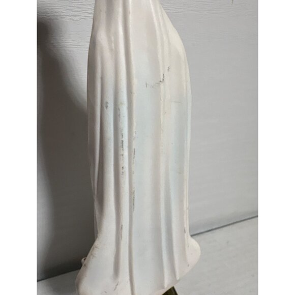 Our Lady Of Fatima Resin Religious Statue 7"Tall Hand Painted Doves Rhinestones - Picture 9 of 9